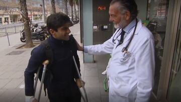 Martín con el doctor Charte.