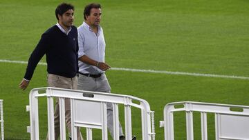 Haro y Catalán, en un entrenamiento.