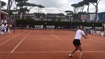 Espectáculo asegurado: Nadal y Sharapova entrenaron juntos en Roma