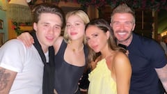 Brooklyn Beckham, Nicola Peltz, David y Victoria Beckham v&iacute;a Instagram.