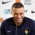 France's forward Kylian Mbappe reacts as he speaks during a press conference on the eve of the team's international friendly against Luxembourg, as part of their preparations for the UEFA Euro 2024 European football championships, in Longeville-les-Metz, eastern France, on June 4, 2024. (Photo by FRANCK FIFE / AFP)