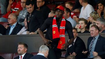 Manchester United vs Leicester City - Manchester, Britain - August 26, 2017 Usain Bolt in the stands