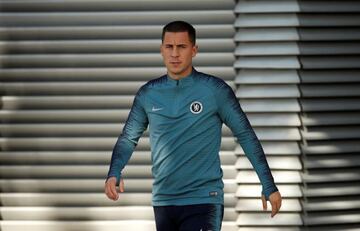 Soccer Football - Europa League - Chelsea Training - Cobham Training Centre, Cobham, Britain - October 3, 2018 Chelsea's Eden Hazard arrives at training