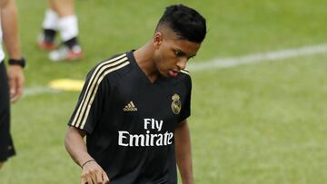 Rodrygo durante uno de los entrenamientos en Montreal. 