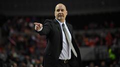 Chicago Bulls head coach Jim Boylen follows the action during their NBA Global Games match against the Orlando Magic at the Mexico City Arena, on December 13, 2018, in Mexico City. (Photo by PEDRO PARDO / AFP)