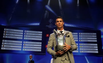 Cristiano Ronaldo ganó el premio UEFA al mejor jugador de la temporada.