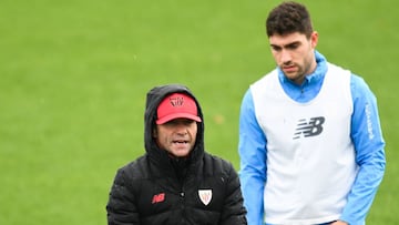 Marcelino García Toral con Unai Núñez.