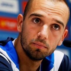 Pau López señala a Lardín en su adiós al Espanyol