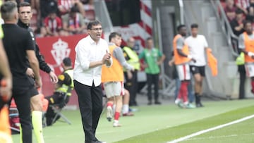 18-08-25. ASIER GARITANO, DURANTE EL SPORTING-CÓRDOBA.