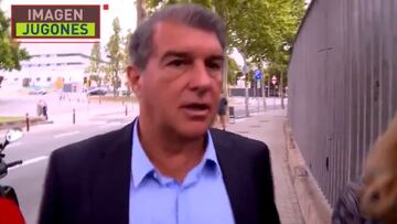 Laporta hace un 'Florentino' cuando le preguntan por Messi