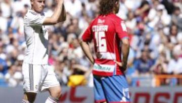 James, en el momento de ser sustituido.