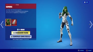 Fortnite: skin Gamora de Guardianes de la Galaxia ya disponible; precio y contenidos