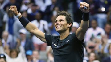 Rafa Nadal celebrando la victoria en el US Open 2017.