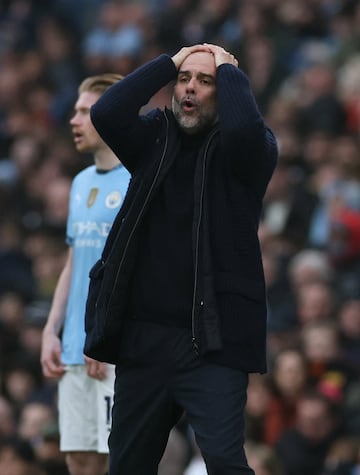 Pep Guardiola sufrió mucho ante el Everton. 