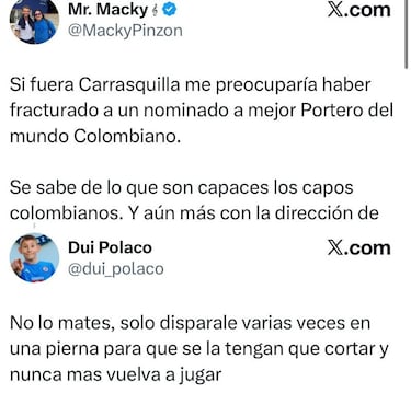 Amenazan a Carrasquilla por la lesión de Kevin Mier y revelan su presunta dirección en redes