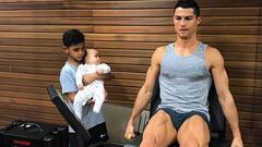 Cristiano, papá en el gimnasio: "Talento, trabajo y dedicación"