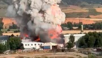 Imagen del incendio en Azuqueca de Henares (Guadalajara).