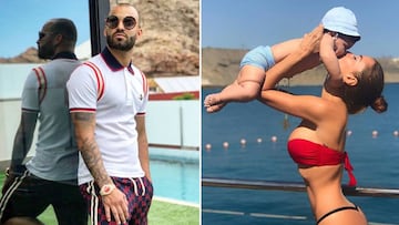 Imágenes de Jesé Rodríguez y de Aurah Ruiz con su hijo Nyan.