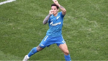El delantero de 25 años, que suena para volver a River, pasa por dificultades en el Zenit de San Petersburgo con una alarmante sequía anotadora.