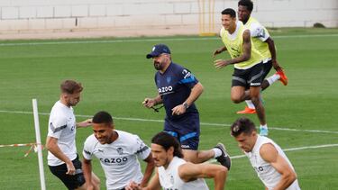 Gattuso, en un entrenamiento del Valencia.
