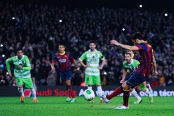Copa del Rey. Barcelona-Getafe. 2-0. Cesc Fábregas marca el segundo gol de penalti.