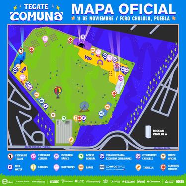 Festival Tecate Comuna 2023: Horarios, escenarios, mapa y cómo llegar al Foro Cholula