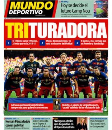 Portadas de la prensa mundial