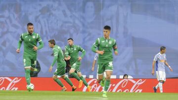 El Leganés, en el partido ante la Real Sociedad.
