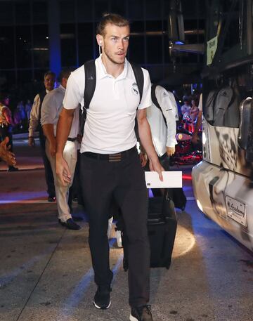 La llegada del Real Madrid a su hotel en Miami