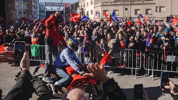 Marc y Álex Márquez celebra sus éxitos en Cervera.