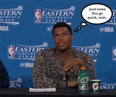 Kyle Lowry alucinó con las estadísticas del Cavs-Raptors