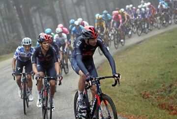 Chris Froome, Andrey Amador y Richard Carapaz.