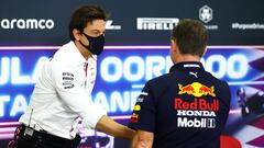 Toto Wolff (Mercedes) y Christian Horner (Red Bull). Losail, Qatar. F1 2021.