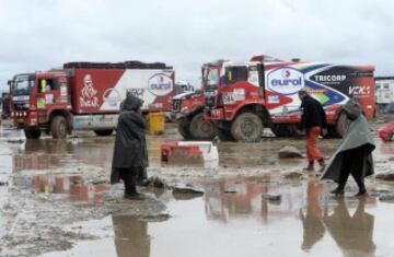 La sexta etapa del Dakar2017 entre Oruro y La Paz  fue suspendida por las fuertes lluvias.