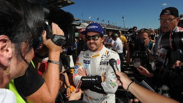 Fernando Alonso en Indianápollis.