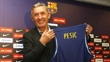 Presentación de Svetislav Pesic como nuevo entrenador del FC Barcelona Lassa.