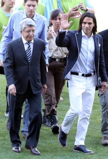 Falcao junto a Enrique Cerezo.