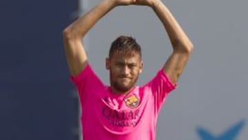 Neymar se entrena y podrá jugar contra el Rayo Vallecano