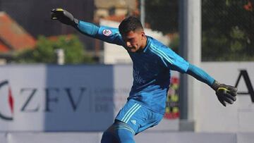 Javier Belman durante un partido con el Castilla.