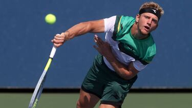 NEW YORK, NEW YORK - SEPTEMBER 04: Alejandro Davidovich Fokina of Spain serves the ball during his Men's Singles third round match against Cameron Norrie of Great Britain on Day Five of the 2020 US Open at USTA Billie Jean King National Tennis Center on S