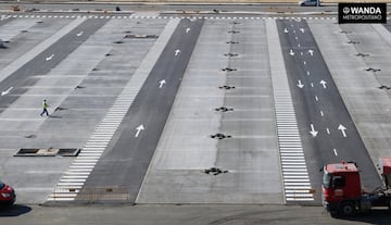 Obras de los accesos al nuevo estadio.