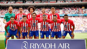 El once del Atlético contra el Cleta.