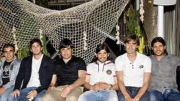 <b>PROTAGONISTAS. </b>De izquierda a derecha, Brasca, Gonzalo, Marco Ruben, Ibagaza, Musacchio, Tabares, Banega, Dani Pendín, Chori Domínguez y Ulloa.