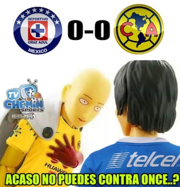 Los memes acaban con Cruz Azul América por el empate a ceros