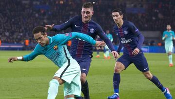 Neymar, Verratti y Di María