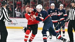 Not Brady or Matthew, this was the first Tkachuk who dropped the gloves against Canada