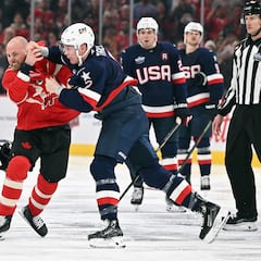 Not Brady or Matthew, this was the first Tkachuk who dropped the gloves against Canada
