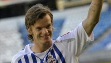 <b>Rindaroy</b>, en su presentación como nuevo jugador del Deportivo.