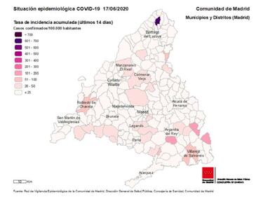 Coronavirus en Madrid: ?en qu¨¦ distritos y municipios han aumentado m¨¢s los casos?