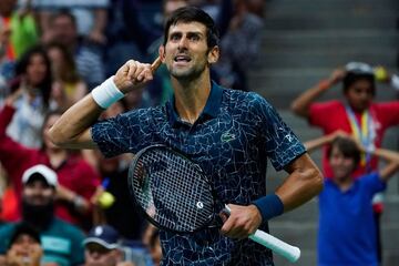 Novak Djokovic ante Richard Gasquet.